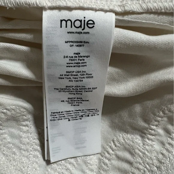 Maje Short Embroidered Rosario Dress Size 38 - Picture 11 of 16